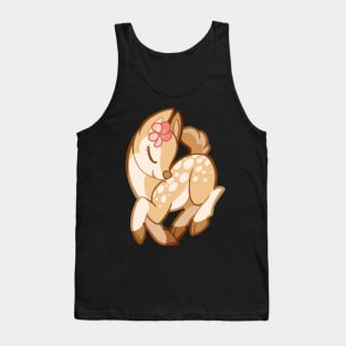 Cute little deer with flower Tank Top